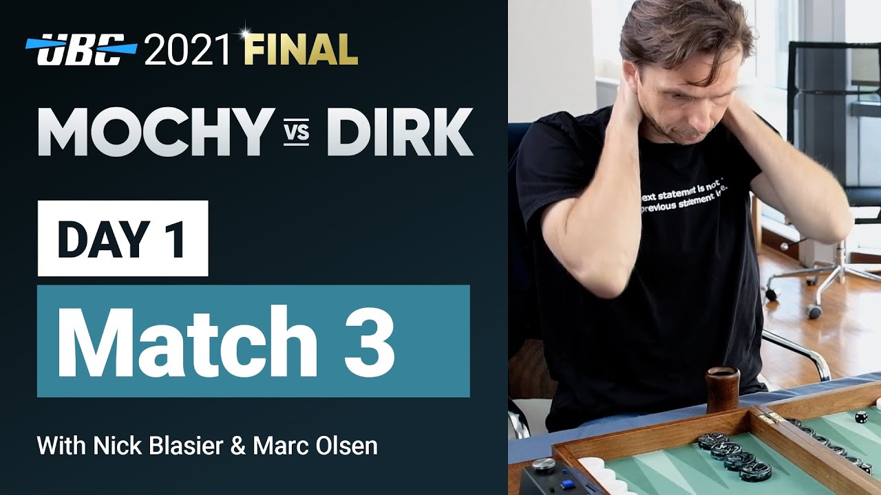 UBC 2021 Final: MOCHY vs DIRK (Day 1 Match 3) Backgammon