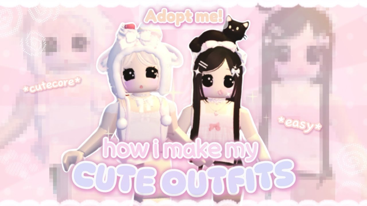 ❤︎ how i make my *cute* outfits in adopt me !! 𝜗ৎ { 2 outfit ideas } // #adoptme #fyp #roblox 