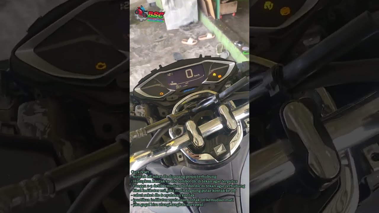 Cara reset manual lampu MIL Honda PCX 160 ABS
