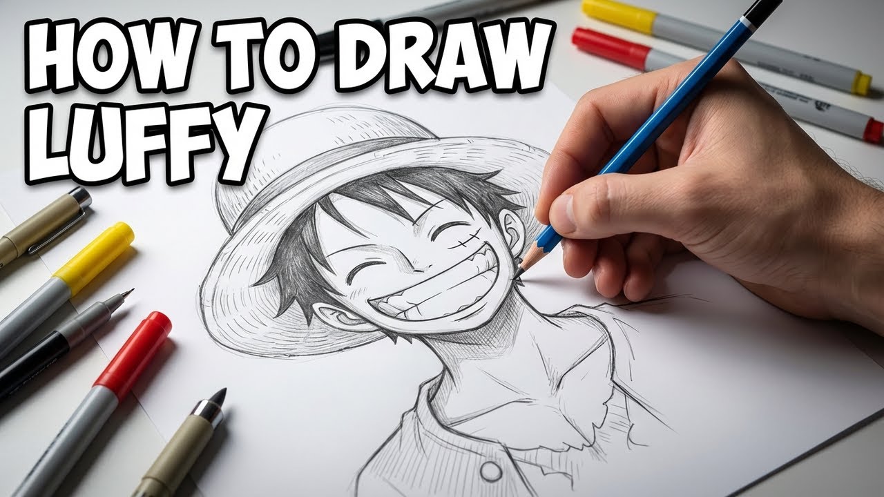 How to Draw Luffy Step by Step | One Piece Art