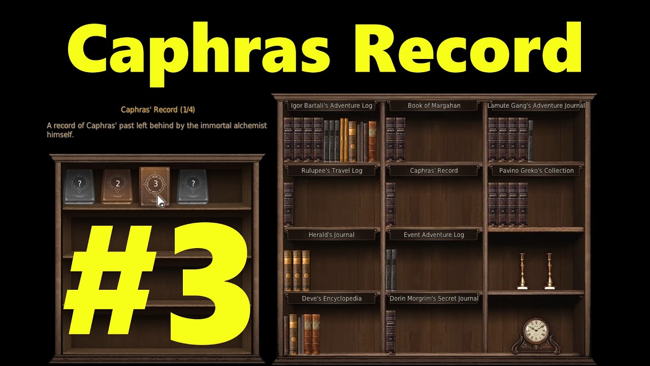 Caphras Record Journal Book 3 :Black Desert Online