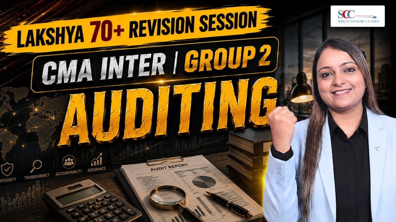 CMA Inter Auditing | JUNE 2026 | Last day revision | By CA Shruti Chamaria | Lakshya 70+