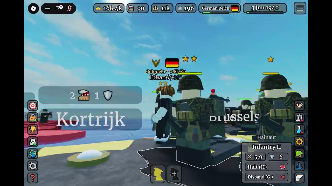 Playing Conquer the World But i cant spawn soldiers or get tanks or bombers