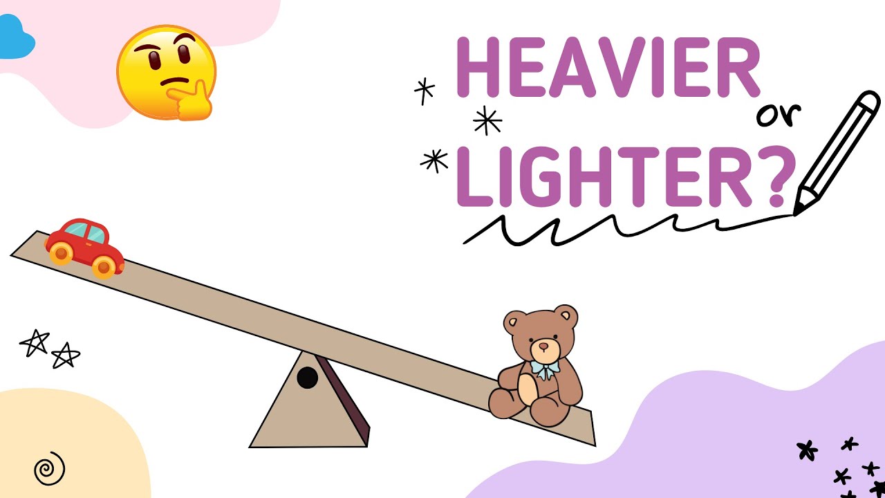 Which is Heavier? Comparing Heavier and Lighter Objects Using a Balance Scale | Early Math