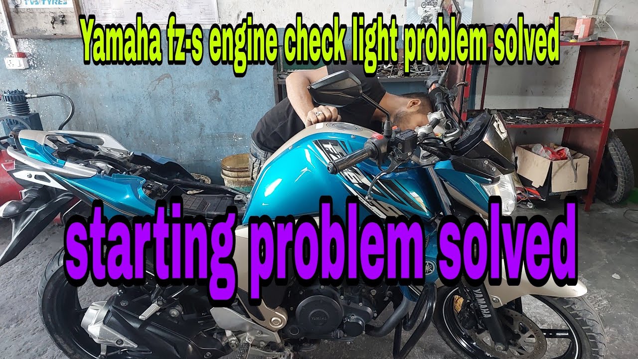 Yamaha fz-s engine check light problem solved || starting problem solved || lean angel sensor