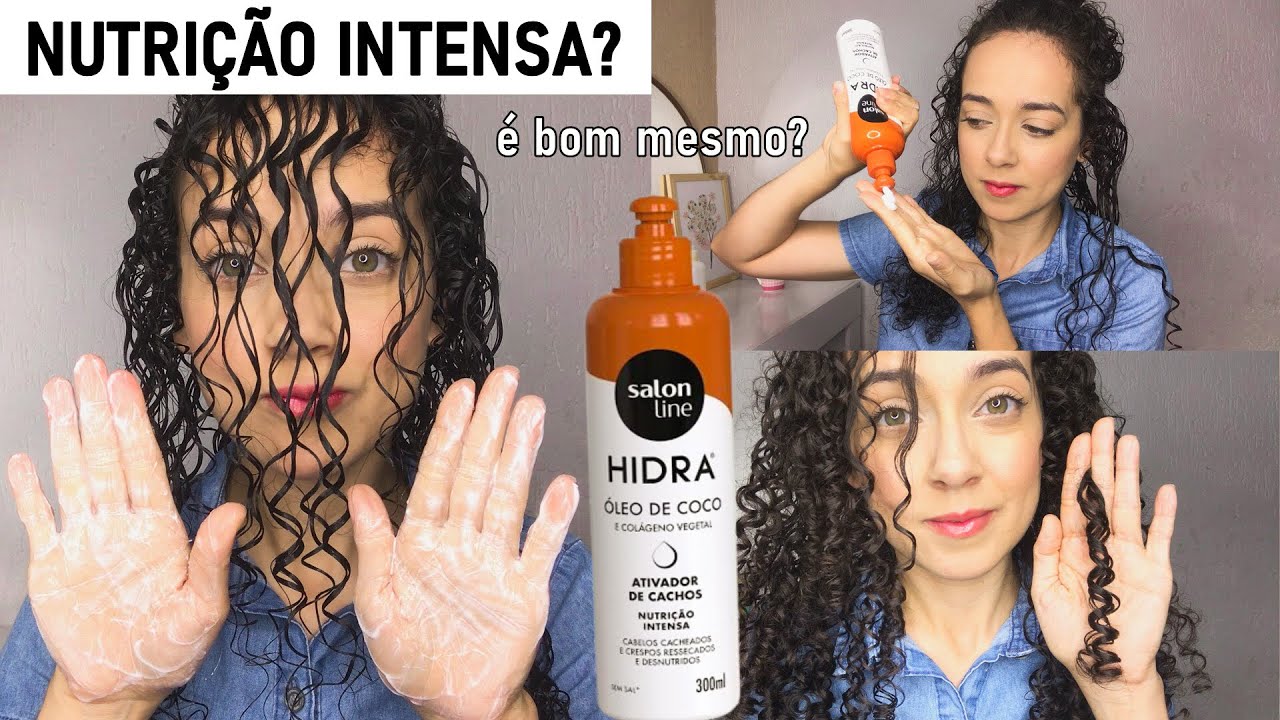 FINALIZAÇÃO COM O ATIVADOR DE CACHOS HIDRA ÓLEO DE COCO - NUTRIÇÃO INTENSA SALON LINE