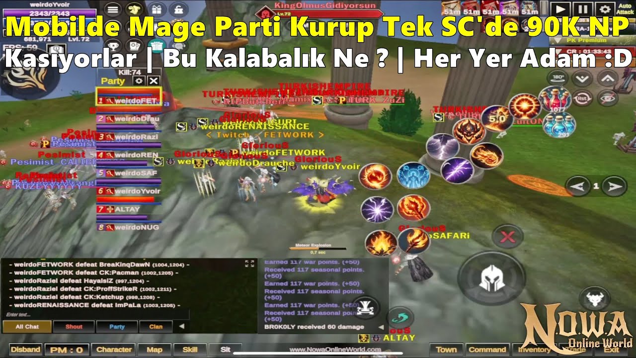 OldKetz7 - Mobilde Mage Parti Kurup Tek SC'de 90K NP Kasıyorlar | Bu Kalabalık Nedir ? | Nowa Online