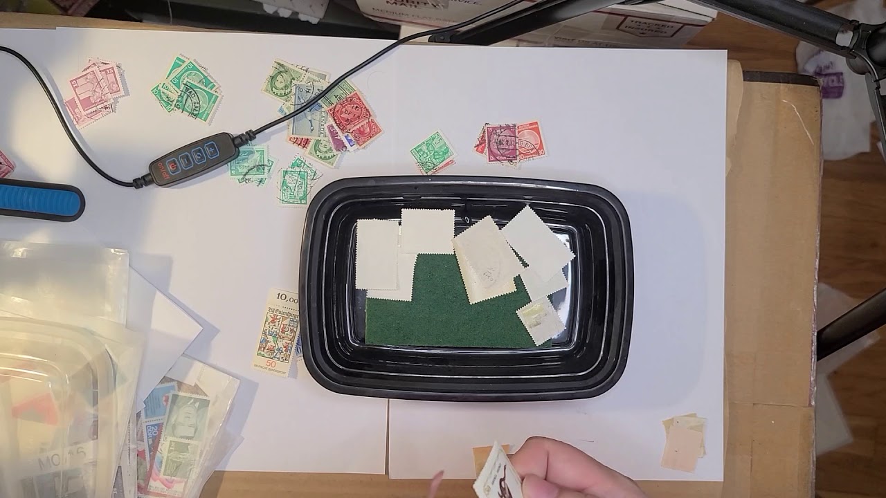 Using a Sweat Box to Separate Stuck Stamps & Hinge Remnants Minimizing Gum Disturbance & Ink Loss P1
