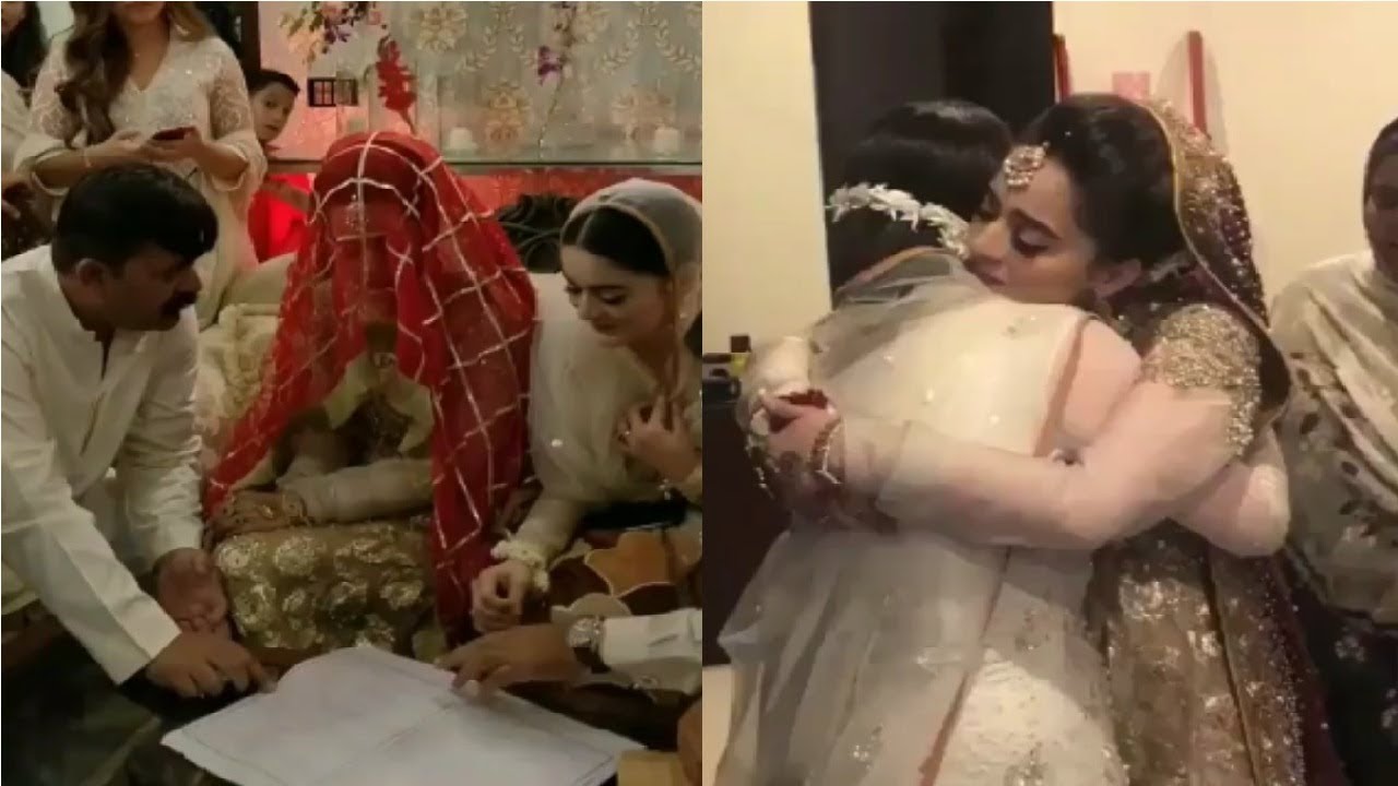 Aiman Khan Crying During Nikkah - Aiman Muneeb Wedding Video
