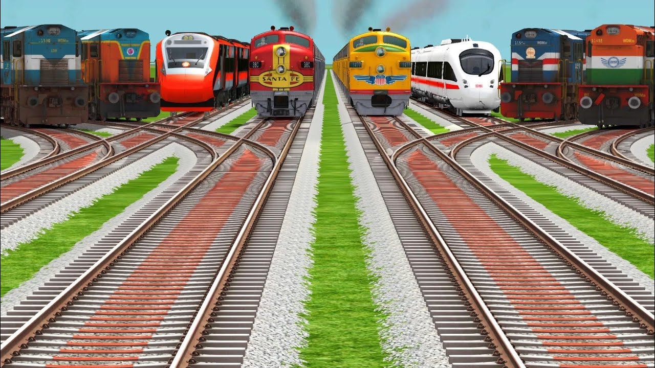 Railgadi Crossing At Bumpy 🧭Railroad Forked Tracks #railways 