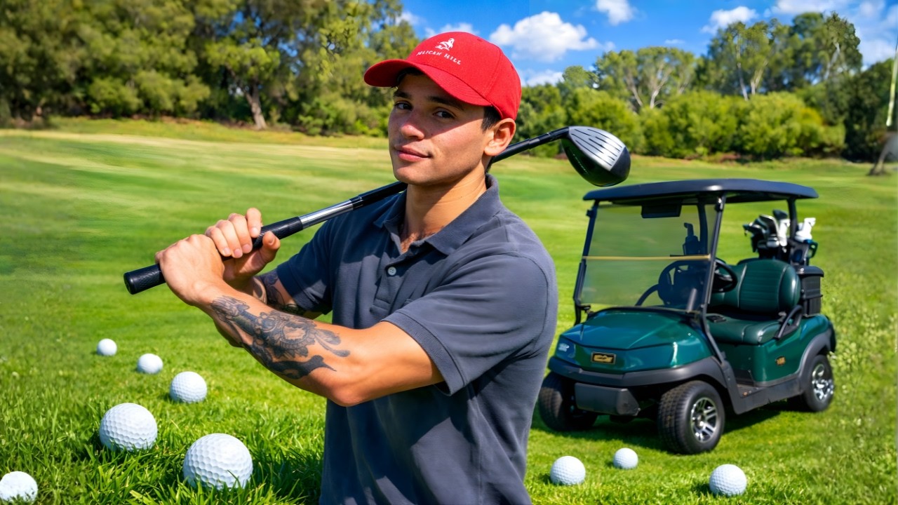 PLAYING GOLF at a MILLIONAIRE CLUB | RYAN GARCIA