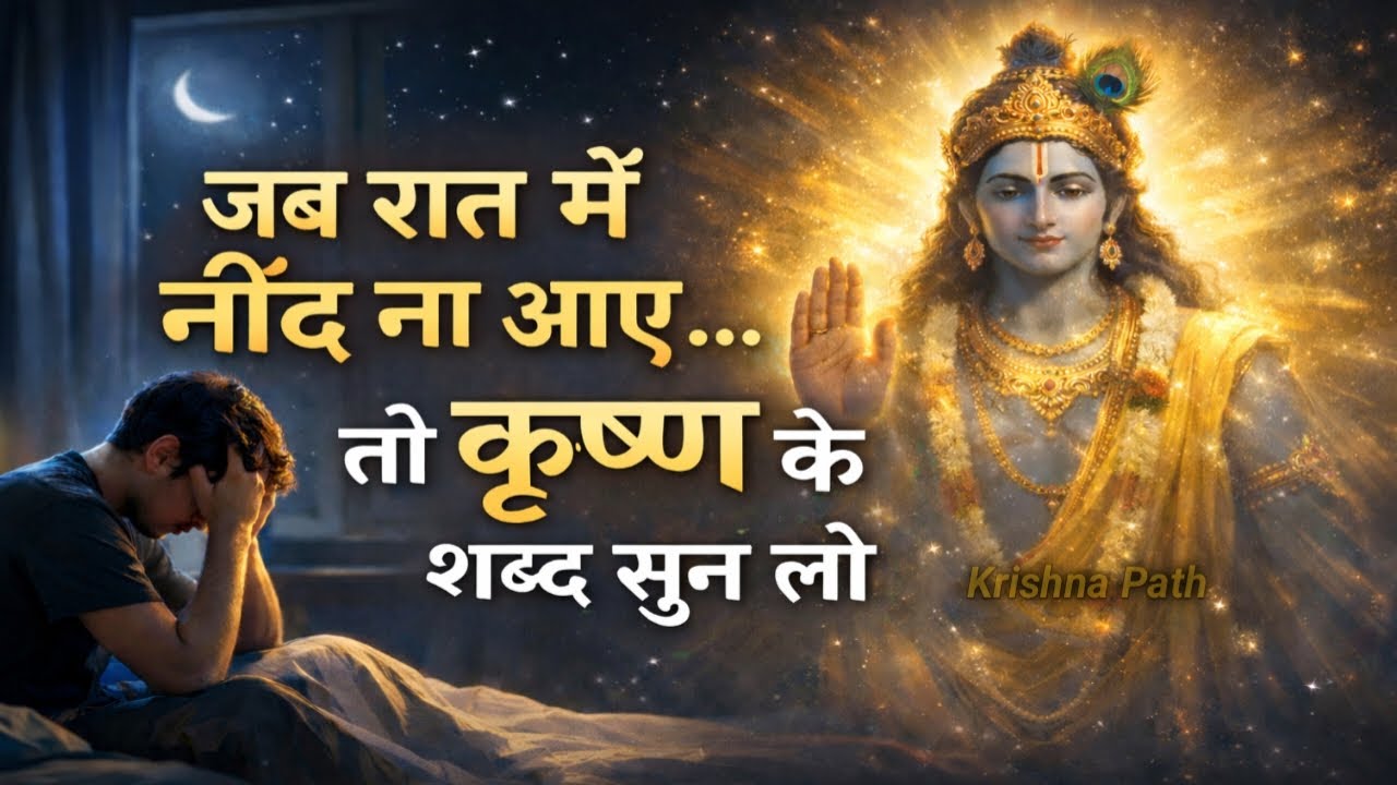 रात में नींद ना आए तो श्रीकृष्ण के ये शब्द सुन लो ! Best Krishna Motivational Speech Krishna Path
