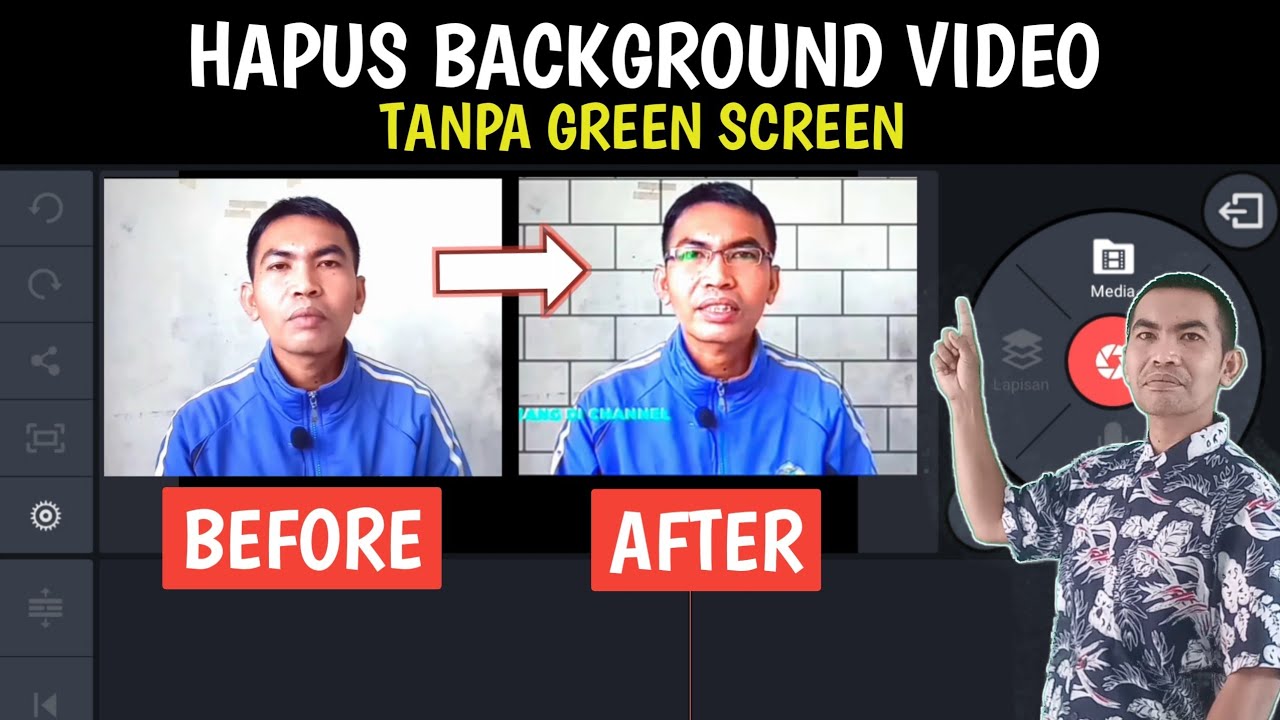 CARA MENGGANTI BACKGROUND VIDEO YOUTUBE Tanpa GREEN SCREEN di KineMaster
