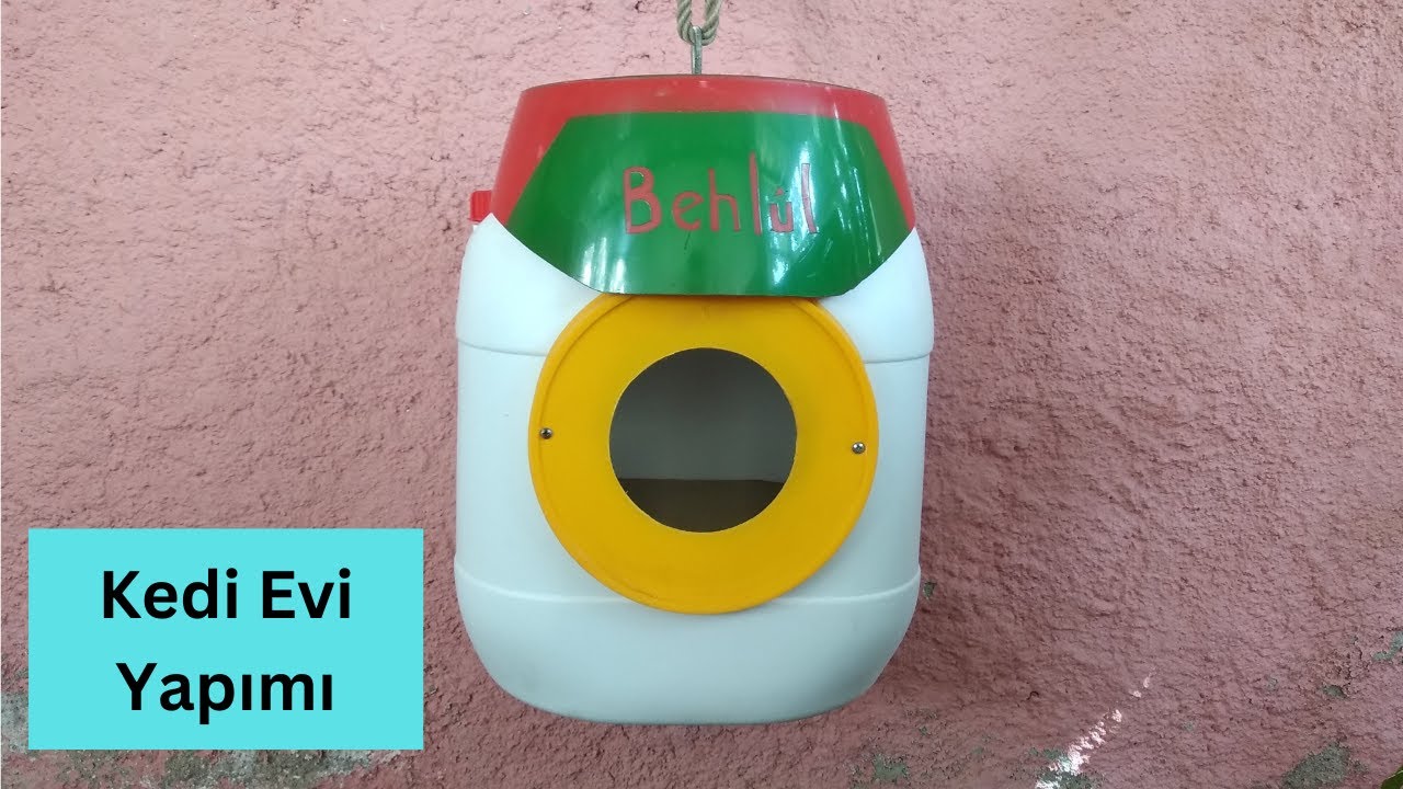 Plastik Bidondan Kedi Yuvası Nasıl Yapılır? | Kolay ve Uygun Maliyetli, How To Make Cat House DIY