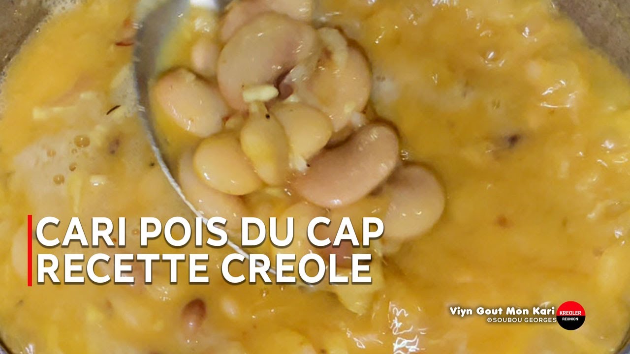 Délicieux cari pois du cap aux saveurs réunionnaises