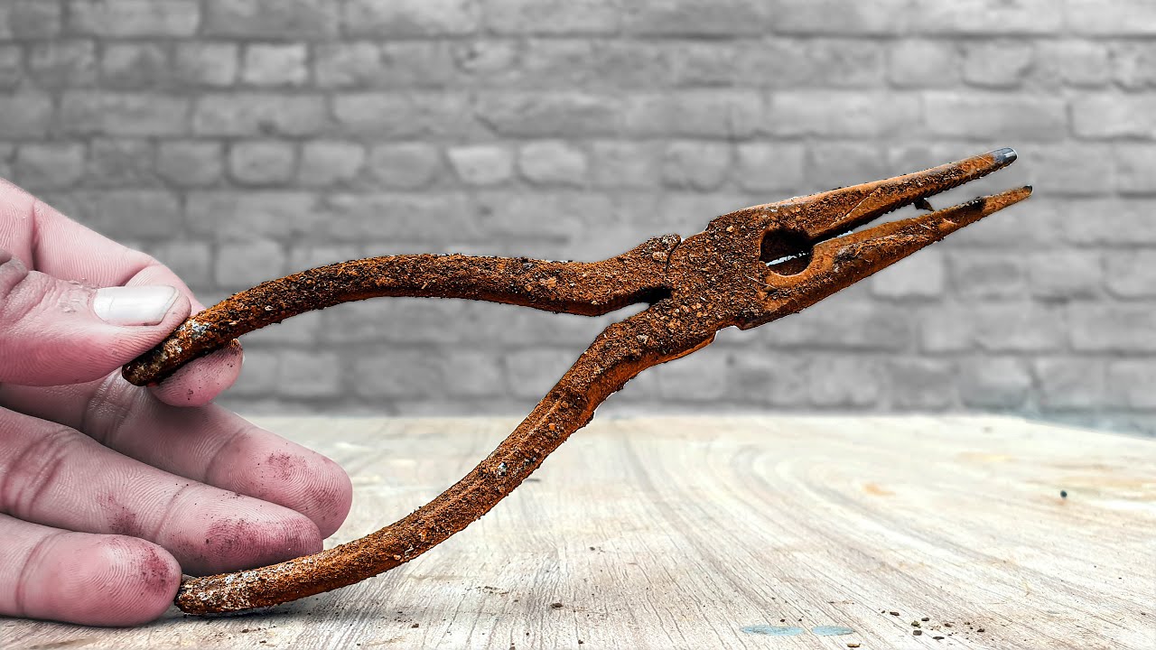 Restoring Rusty Needle Nose Pliers - Satisfying Before & After