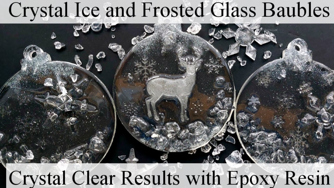 Crystal Ice and Frosted Glass Epoxy Resin Baubles *Christmas Collaboration*