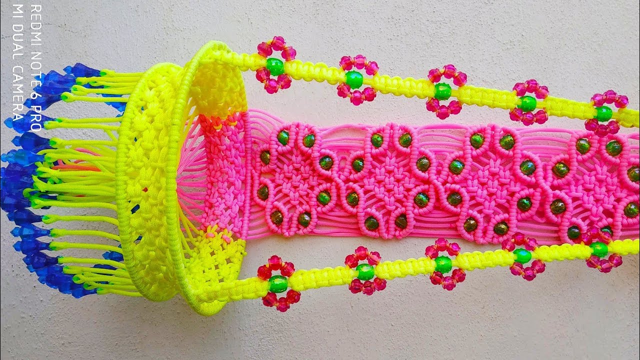 Macrame Beautiful New Design Teddy Jhula / Jhumar Tutorial !! Macrame Teddy Swing Tutorial