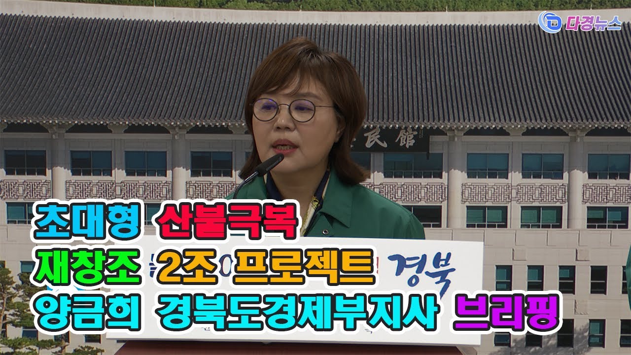 초대형 산불극복 재창조 2조 프로젝트 양금희 경북도경제부지사 브리핑 2025 04 07