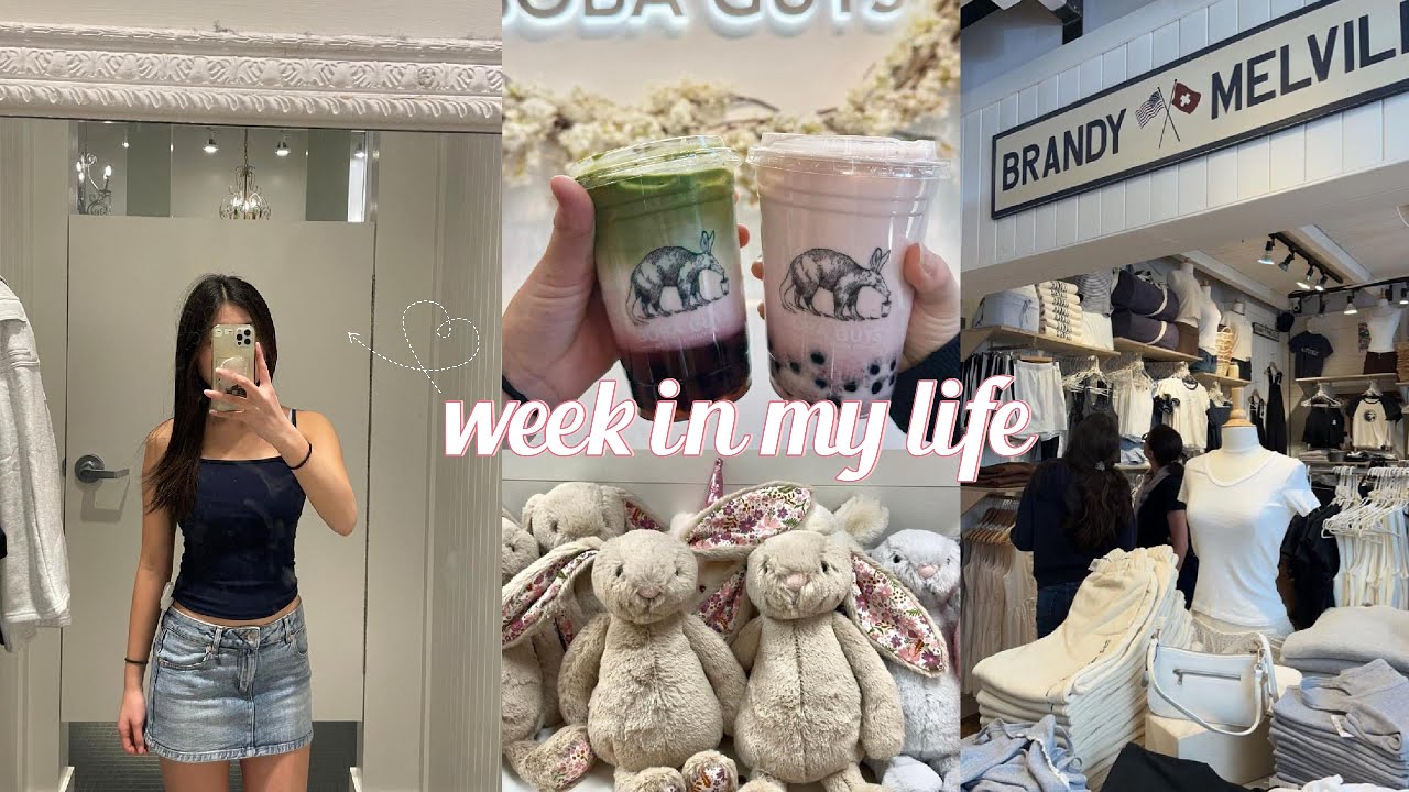 fun week in my life ✎ᝰ: busy school days, satisfying all my food cravings, shopping, sunny days