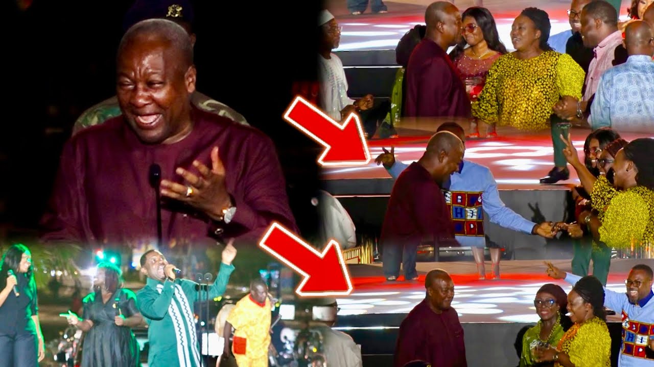 Mahama Mocks Bawumia and Steals the Show with His Dance Moves at the Black Star Experience Launch
