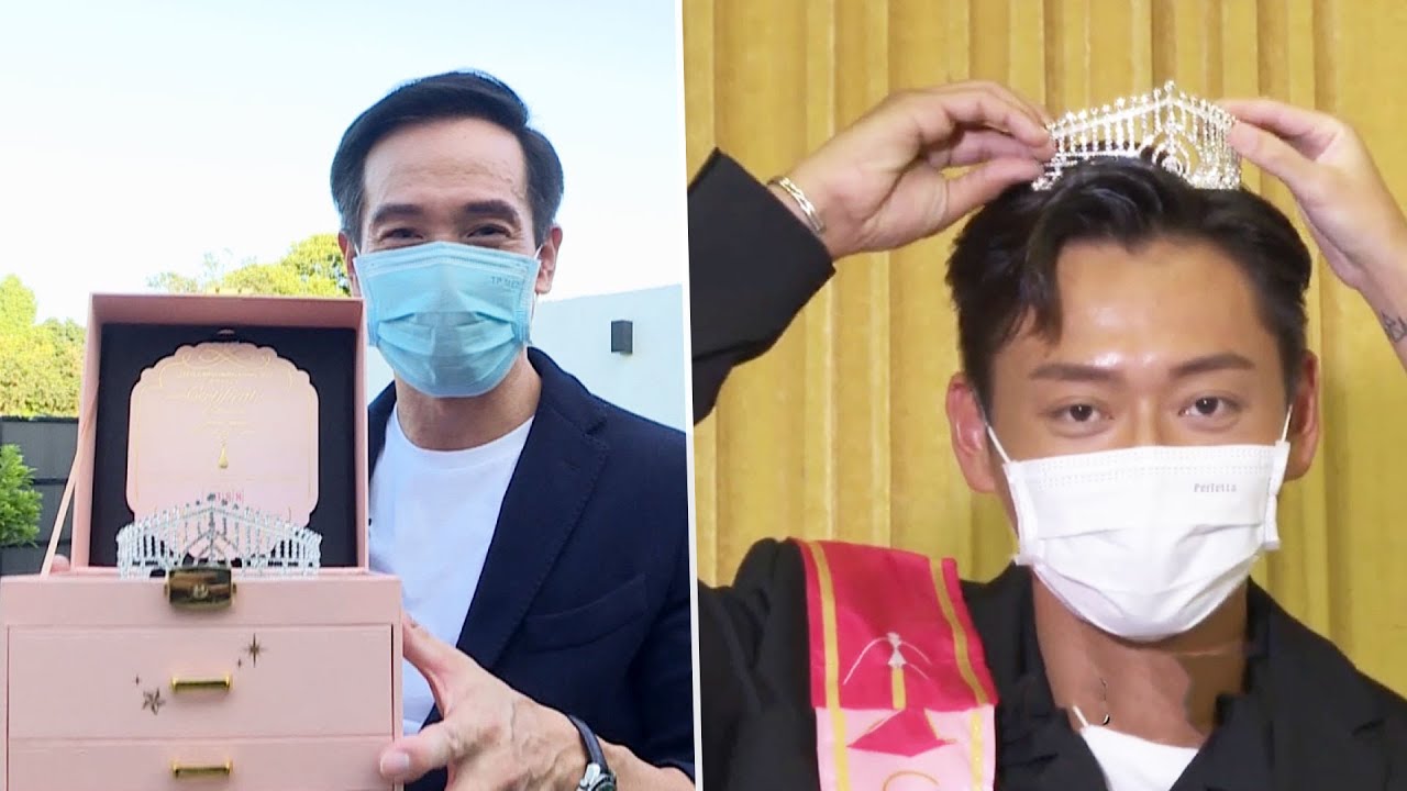 陳豪屋企再添一位港姐 張振朗扮女裝上癮?! 實戴港姐后冠!