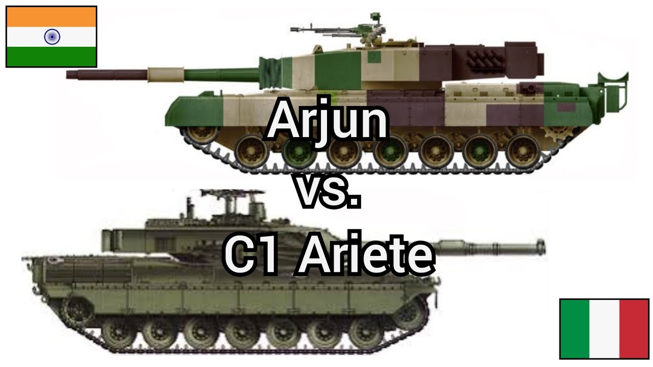 Arjun (India) vs. C1 Ariete (Italy) MBT Military comparison