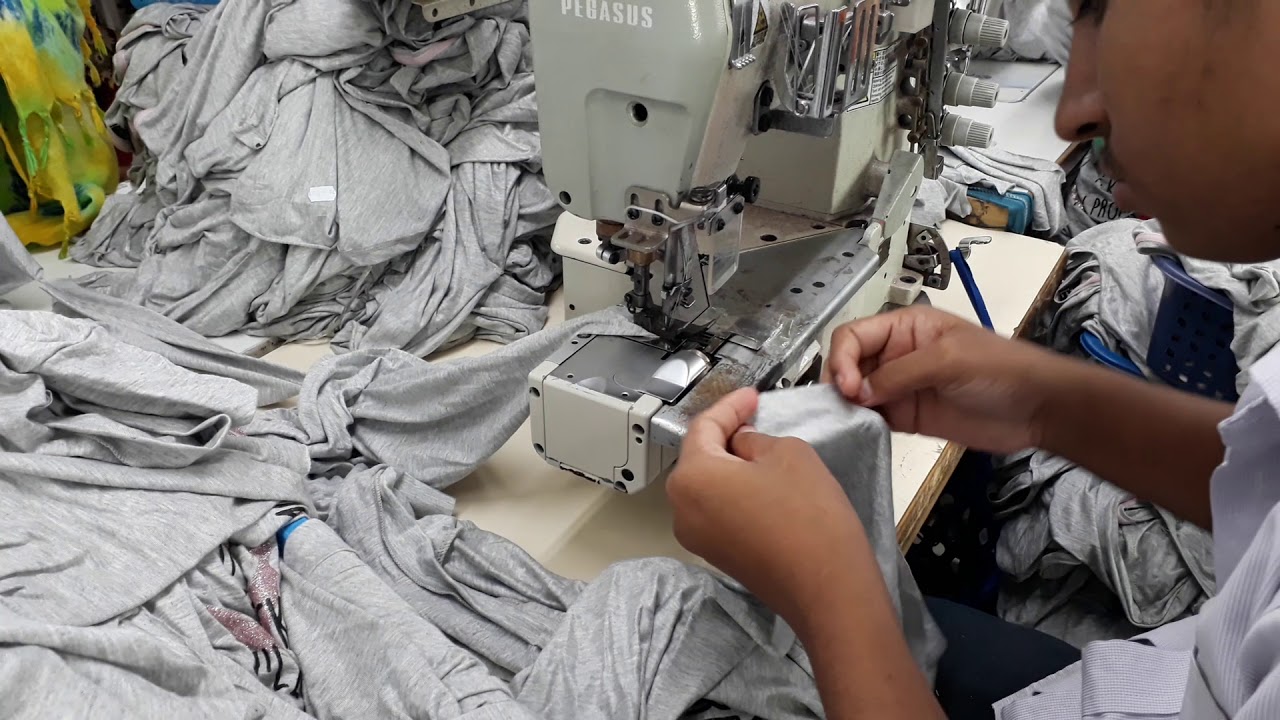Bottom hem by Flat Lock