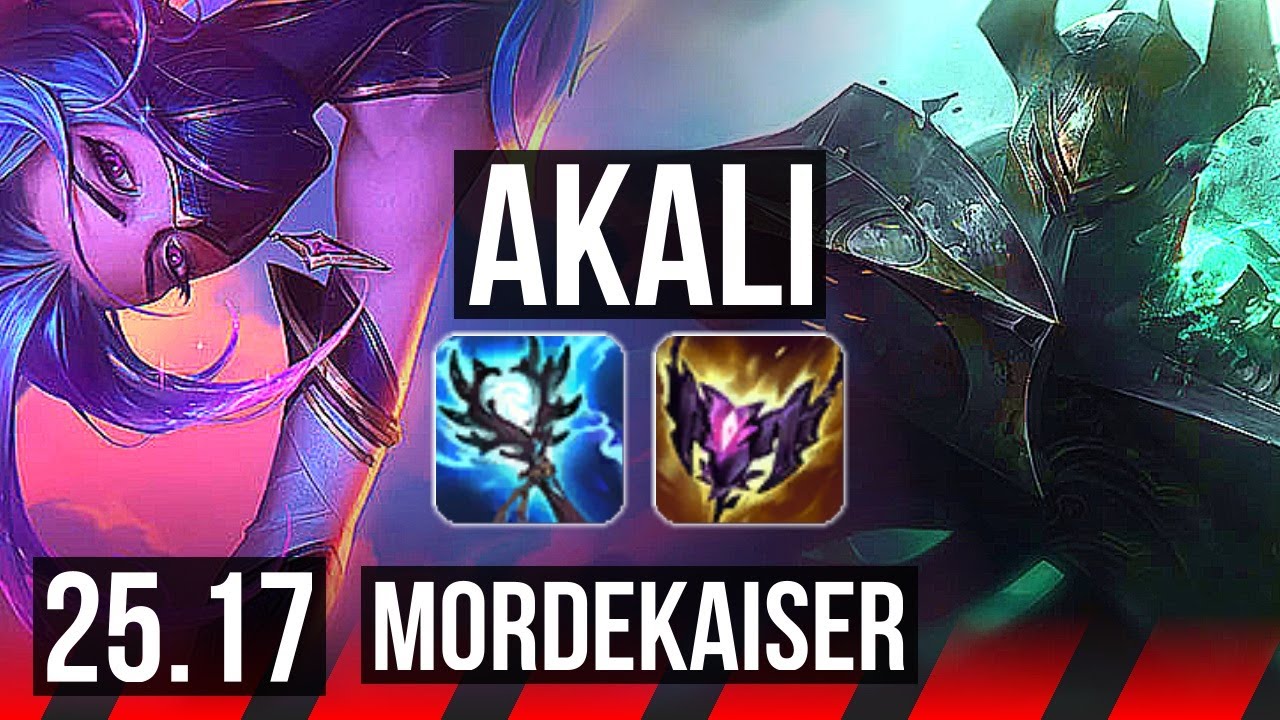 AKALI vs MORDEKAISER (TOP) | KR Master | 25.17