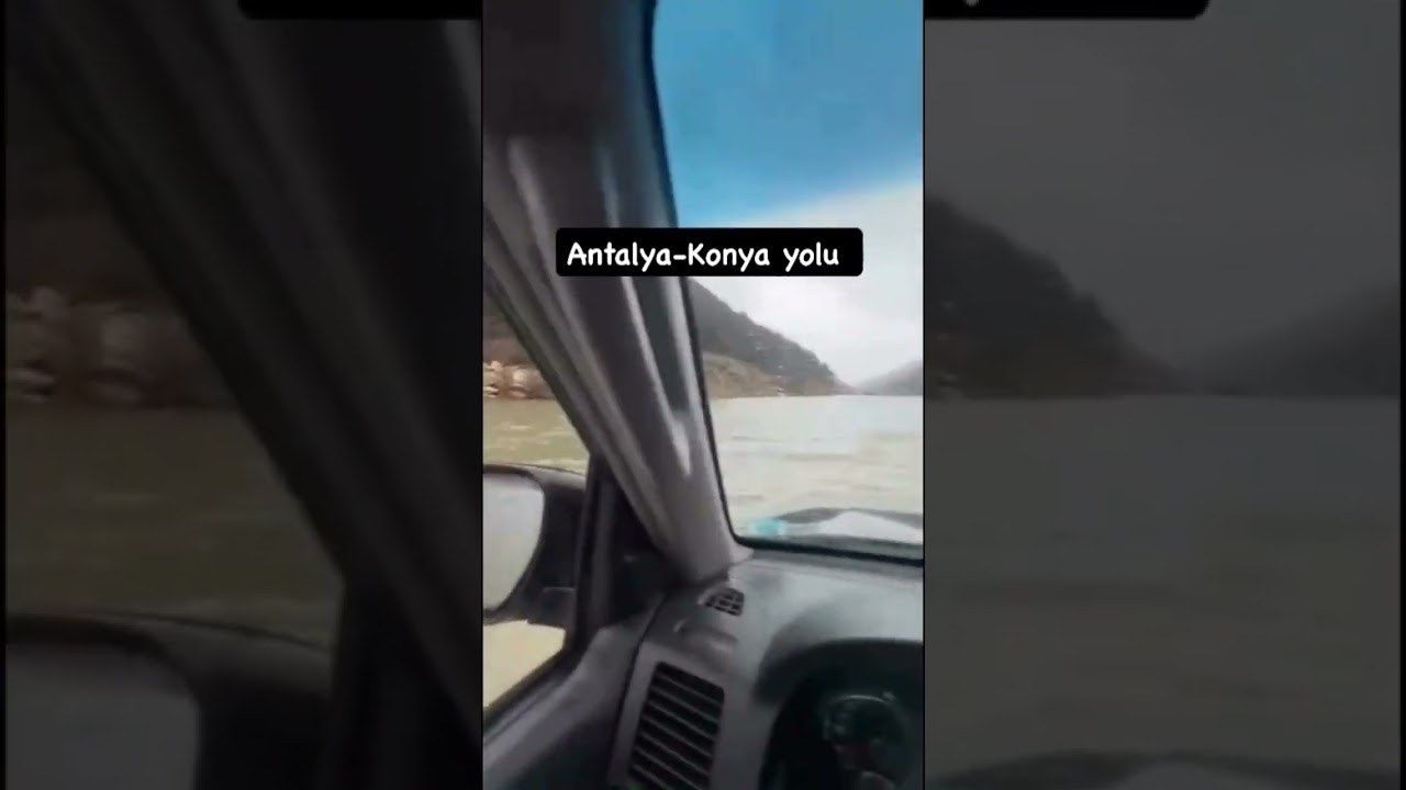 Antalya-Konya otoyolu aşırı yağışlar nedeniyle sular altında kaldı  #sondakika #news #haber