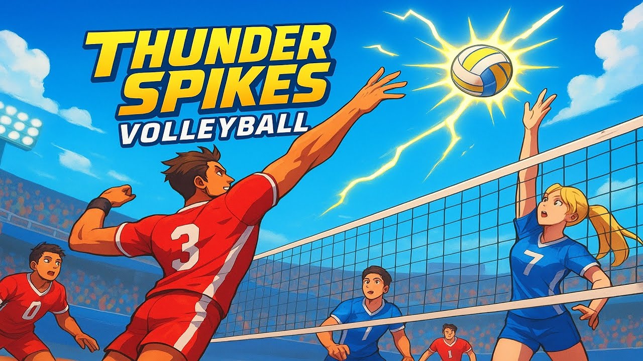 DOMINANDO A QUADRA em Thunder Spikes Volleyball! 🏐💥 (Demo)