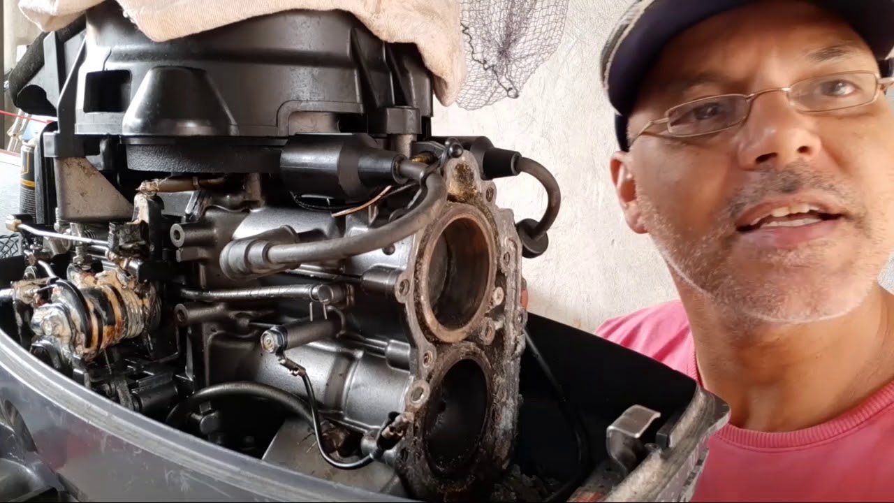 Motor Yamaha 15hp cabeçote  2Parte