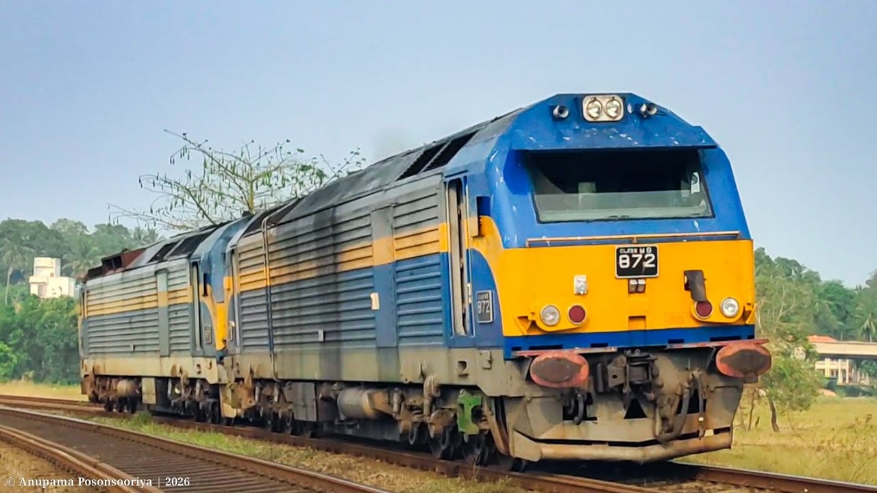 Class M9 Locos - Double Headed France Queens - ඩබල්දාල ගෙදර එන ප්‍රංශ කුමරියෝ 💛💙 #rare #srilanka 