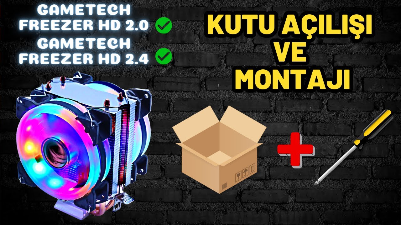 Gametech Freezer HD 2.0/2.4/3.0 Kutu Açılışı ve Montajı | gametech, işlemci fanı, kutu açılışı,