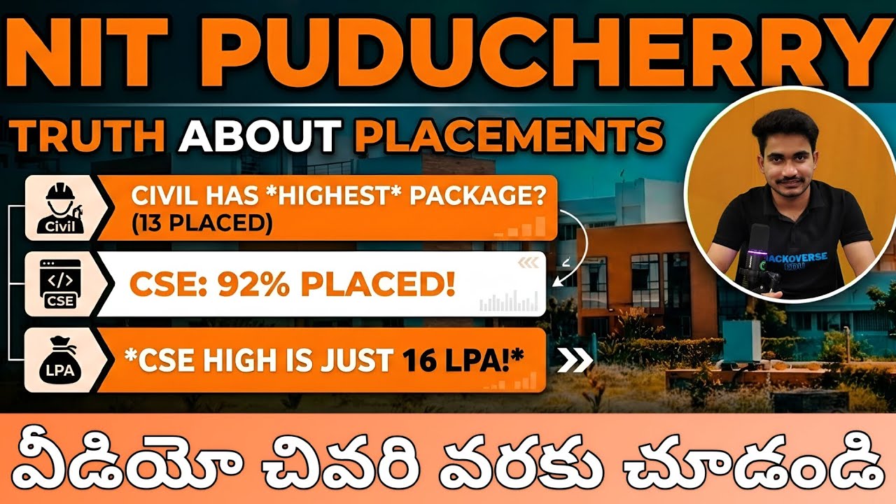 NIT Puducherry Telugu College Review 2026 | Placements, Cutoff, Fees, Hostel, admissions..|