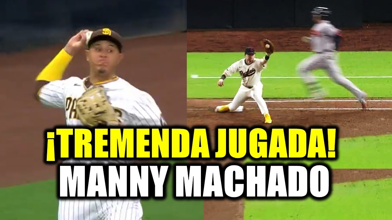 &iexcl;DURISIMO! MANNY MACHADO FUSIL&Oacute; AL CORREDOR CON POTENTE TIRO A PRIMERA BASE