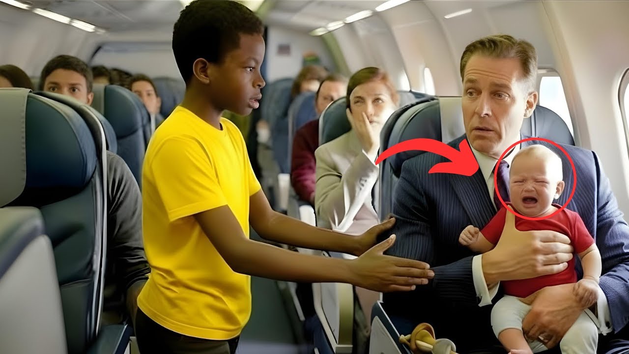 Millionaire's Baby Cried Nonstop on the Plane — Until a Poor Black Boy Did the Unthinkable