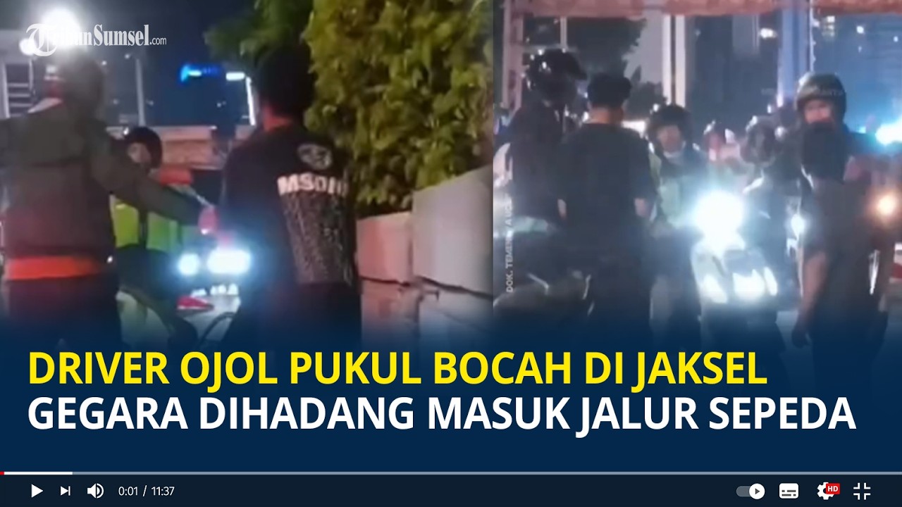 Viral Driver Ojol Pukul Bocah Gegara Dihadang Masuk Jalur Sepeda,  Sempat Cekcok Lalu Dilindas