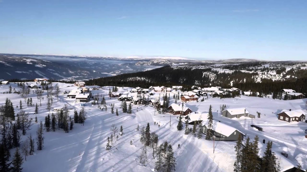 Mosetertoppen Skiline fra fugleperspektiv