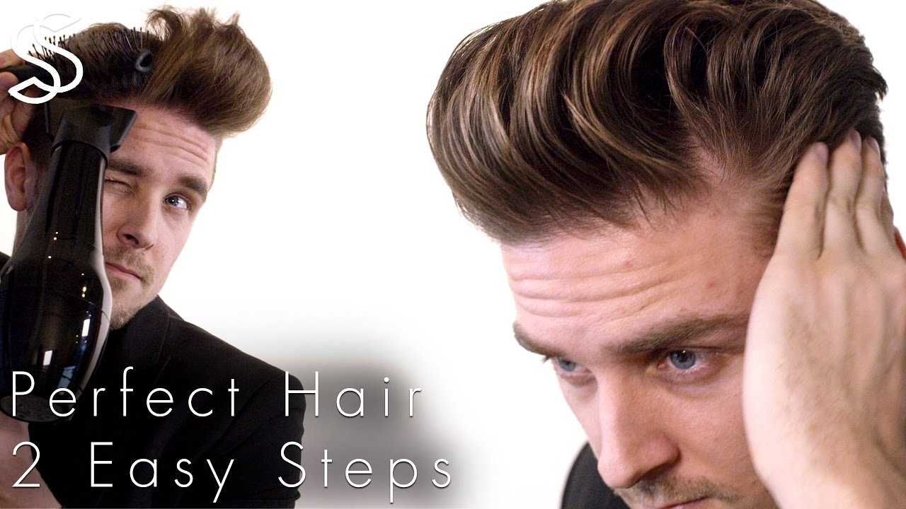 Perfect Blow-dry and Quiff hairstyle techniques + NEW fiber wax test men