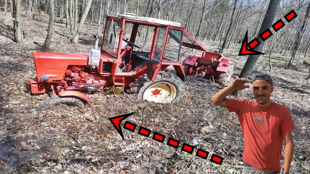 👉 Wtopa w Lesie/ Rusek Wpadł Jak Śliwka w Kompot/ Ursus C-360/ 2x T-25👍