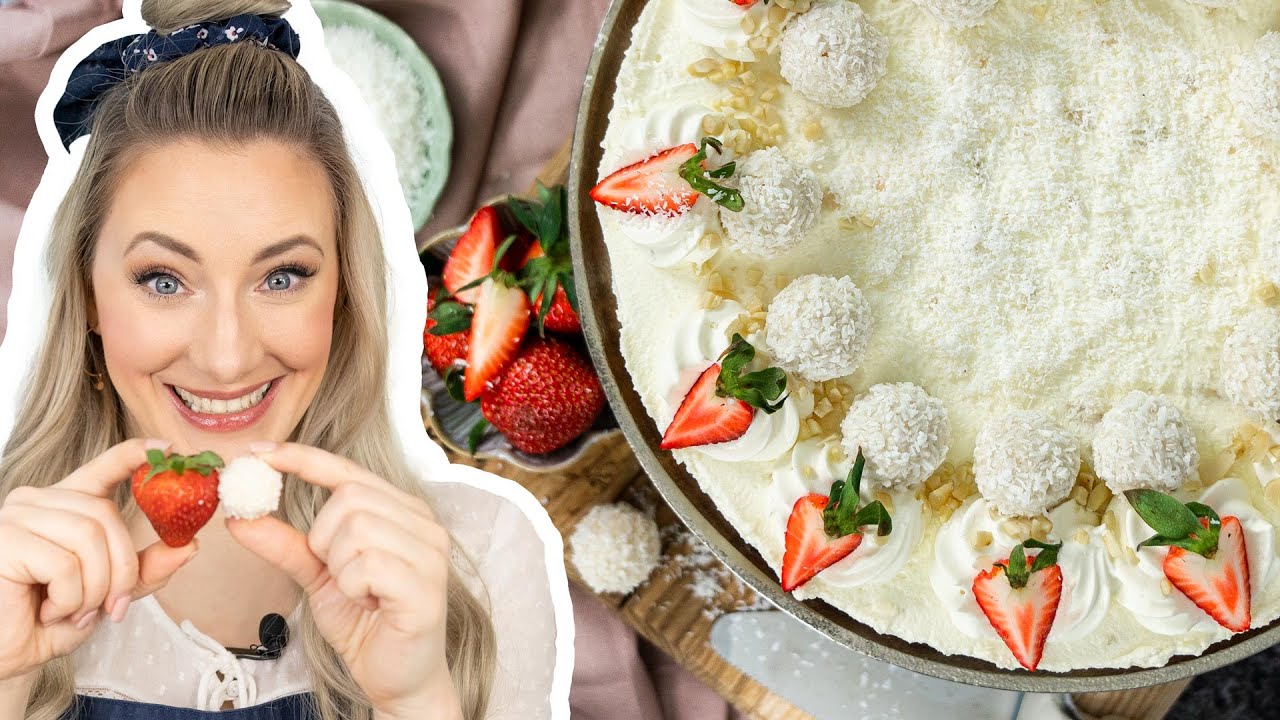 😍 😳 OMG LECKER - RAFFAELLO TORTE - MAMAS LIEBLINGSTORTE REZEPT 🍓🥥