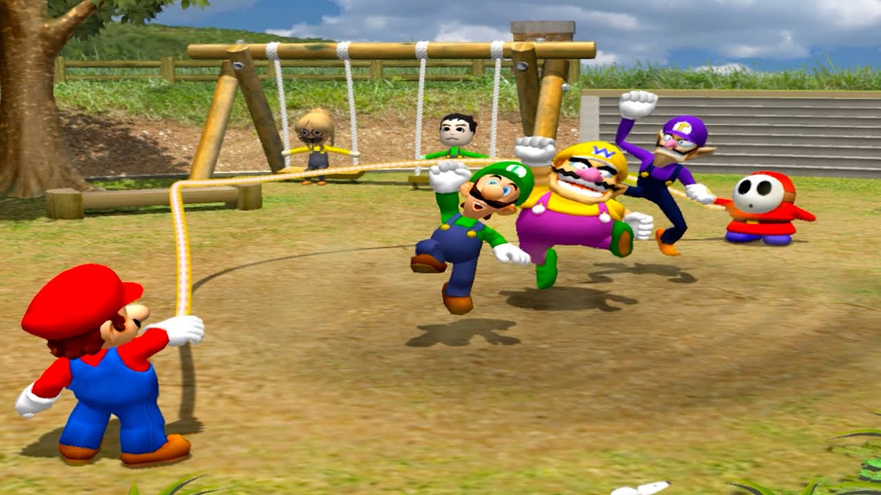 Mario Party 8 All Minigames Sports Mario vs Luigi vs Wario vs Waluigi