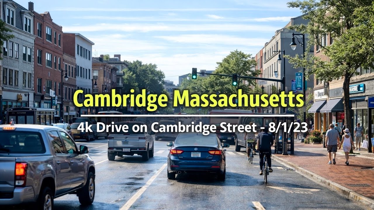 🚖 Cambridge Massachusetts | 4K Drive on Cambridge Street  - 8/1/23