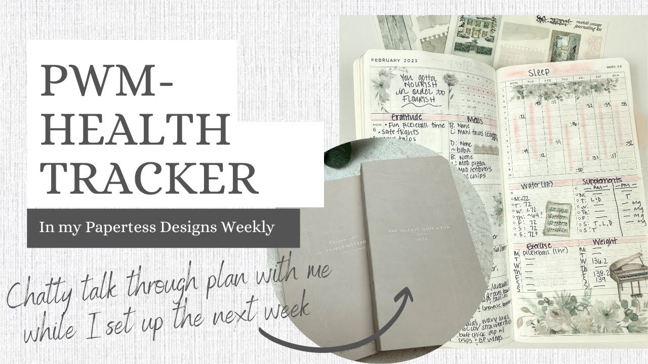 Weekly Health Tracker Plan With Me | Papertess Designs Weekly
