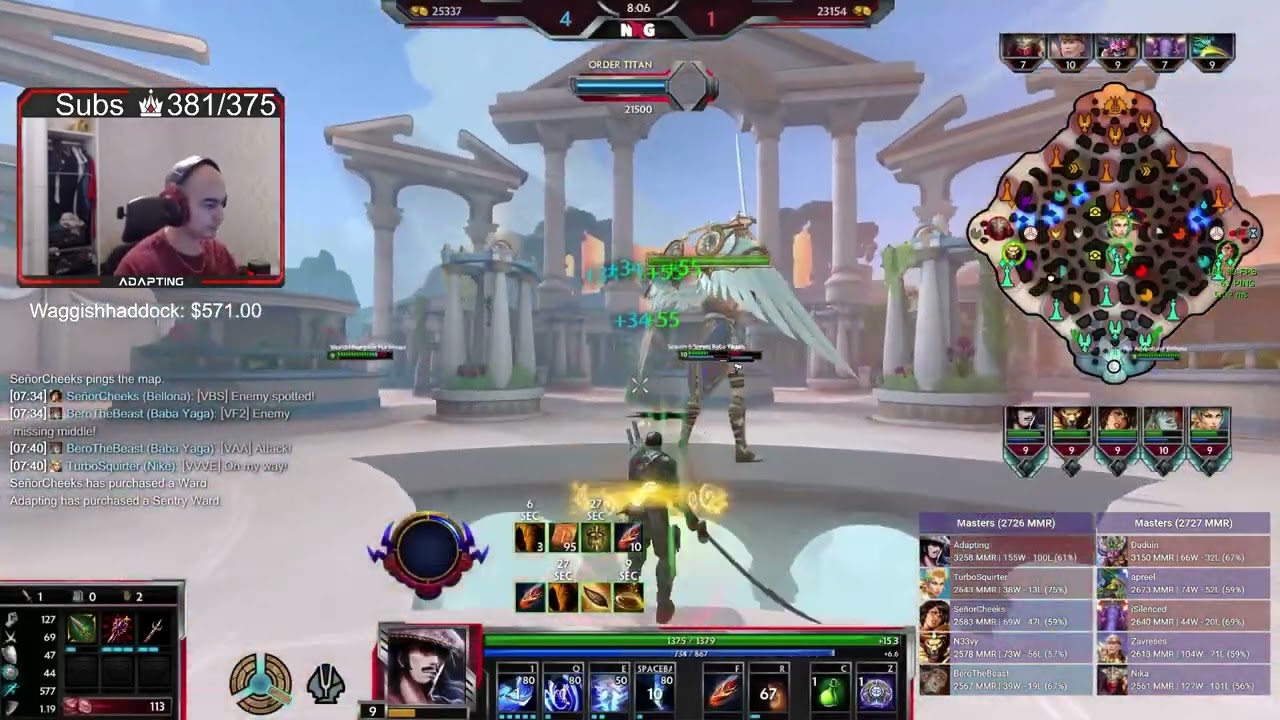 Susano 14 Kills Game ft. Angry GM Ranked Conquest | Adapting Stream VOD