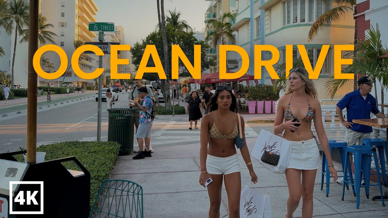 Miami Beach Spring Break 🔥 Ocean Drive, Colors, Music & Pure Vibes!  [4K]