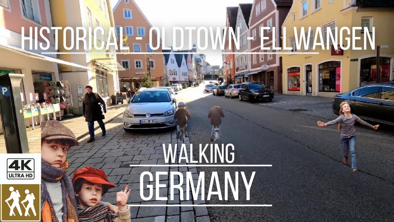 🇩🇪[4K] Germany Walking Tour | Historical Oldtown Ellwangen | Germany Relax Walking