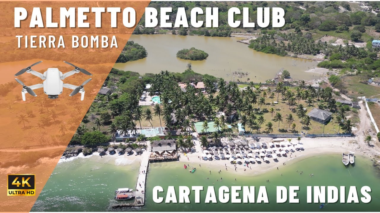 Palmarito Beach Club Tierra Bomba Insel Cartagena 4K DJI Mavic Mini3