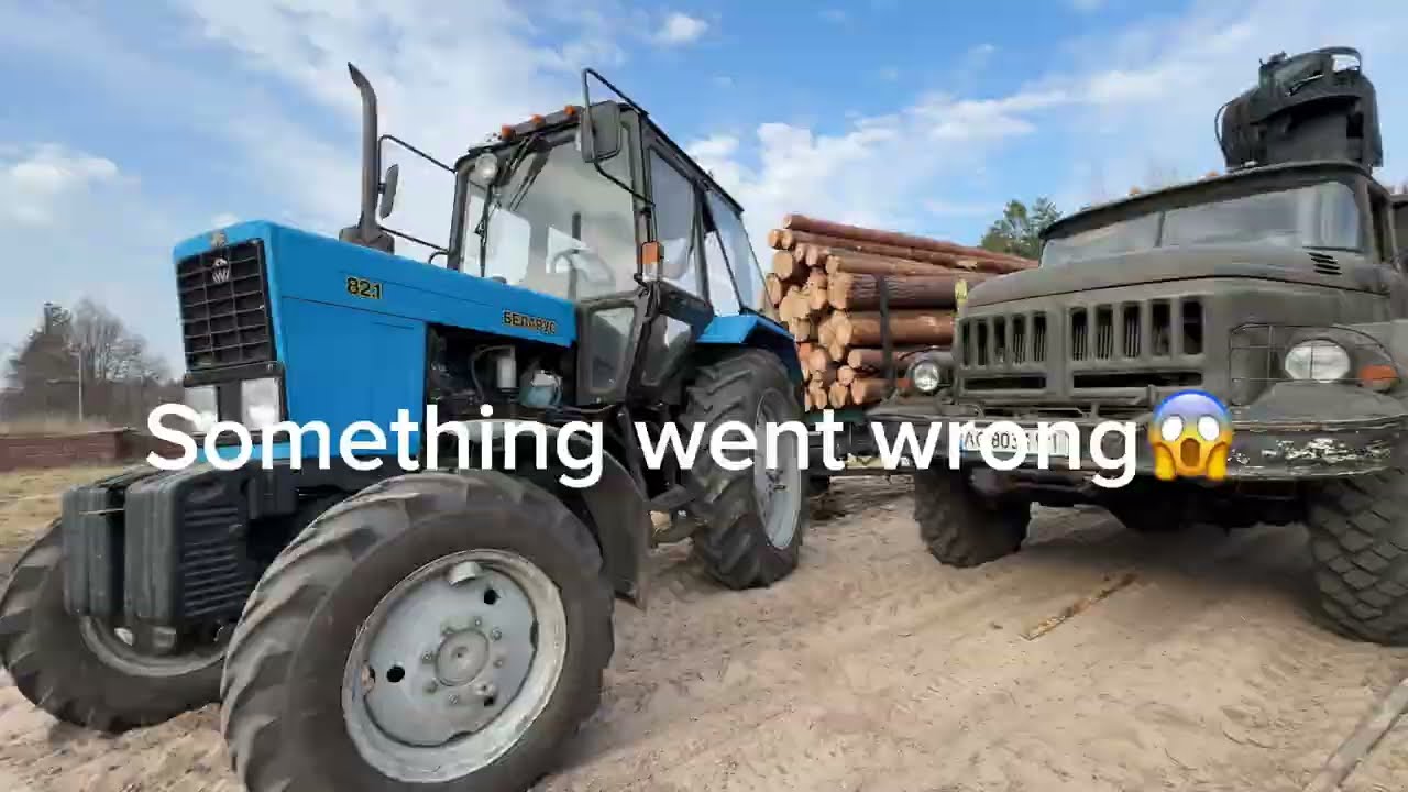 Timber truck in trouble: Wheel burst, wood overload / Repair❗️
